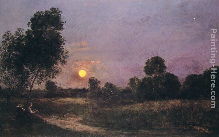 Unknown painting - Charles-Francois Daubigny Unknown art painting